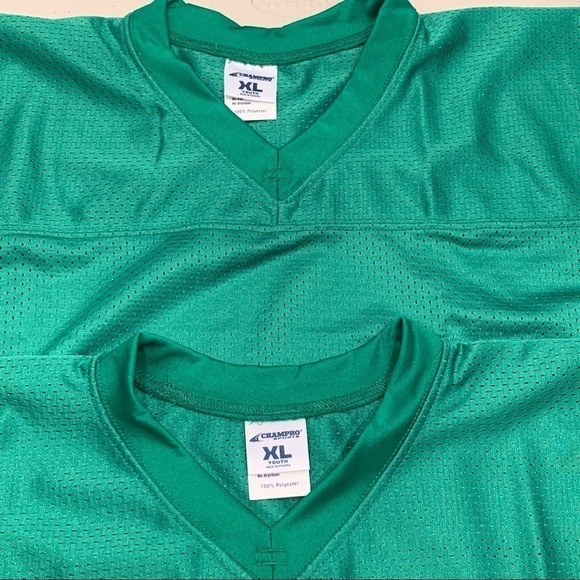 2 Champro Fire Football Jerseys Kelly Green Youth Xl - Picture 2 of 7